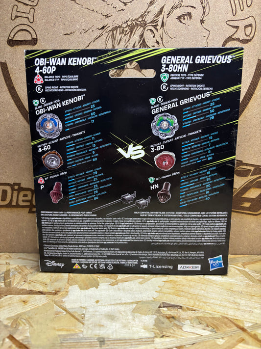 Beyblade X Star Wars Obi-Wan Kenobi & General Grievous BX-00 Set Takara Tomy 41626