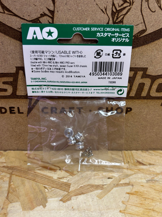 Tamiya Mini 4WD Aluminum Shaft Stopper Set 4pz AO-1037 10308