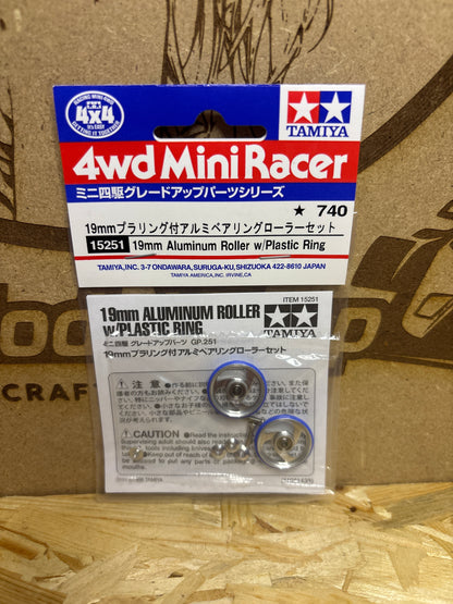Tamiya 19mm Aluminum Roller con Plastic Ring – Cod. 15251