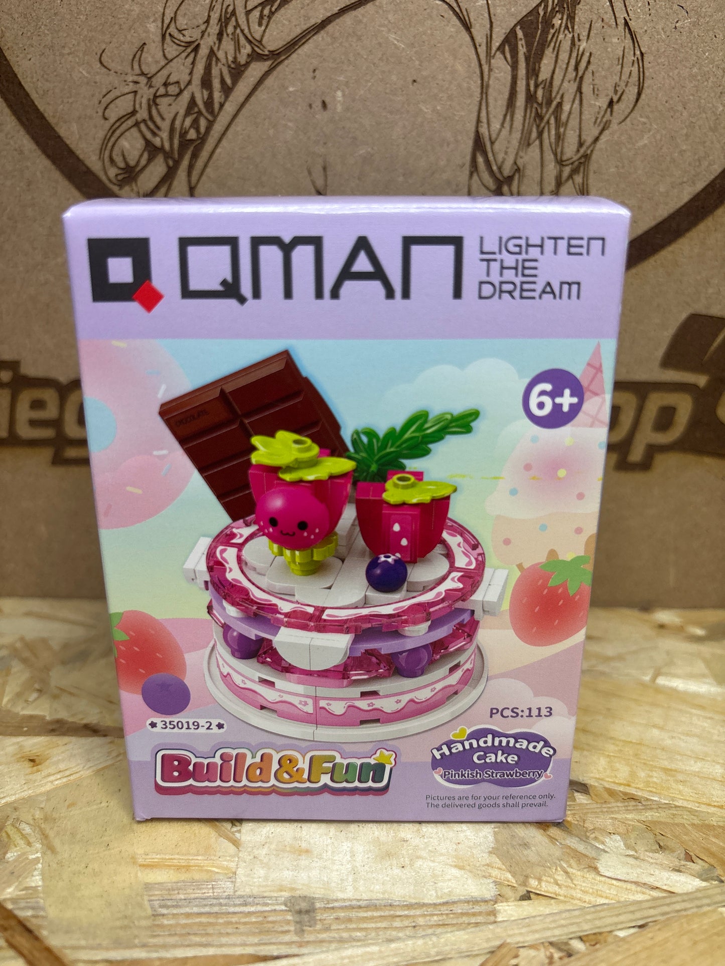 Qman Build & Fun Handmade Cake Pinkish Strawberry – Cod. 35019-2