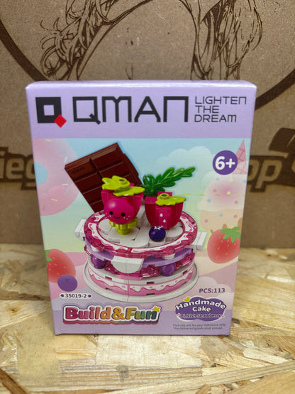 Qman Build & Fun Handmade Cake Pinkish Strawberry – Cod. 35019-2