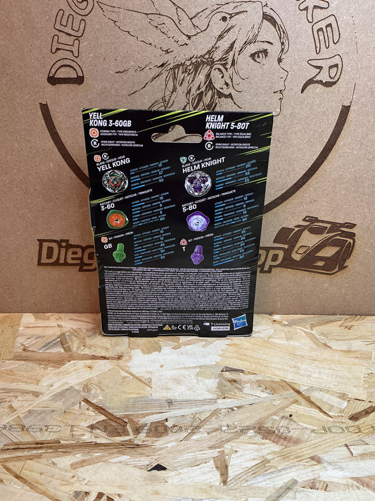 Beyblade X Set 2 Trottoline Keel Shark 5-60GF Knight Shield 5-80T Takara Tomy