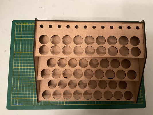 Portacolori Vallejo & AK – 52 Posti + Portapennelli – MDF