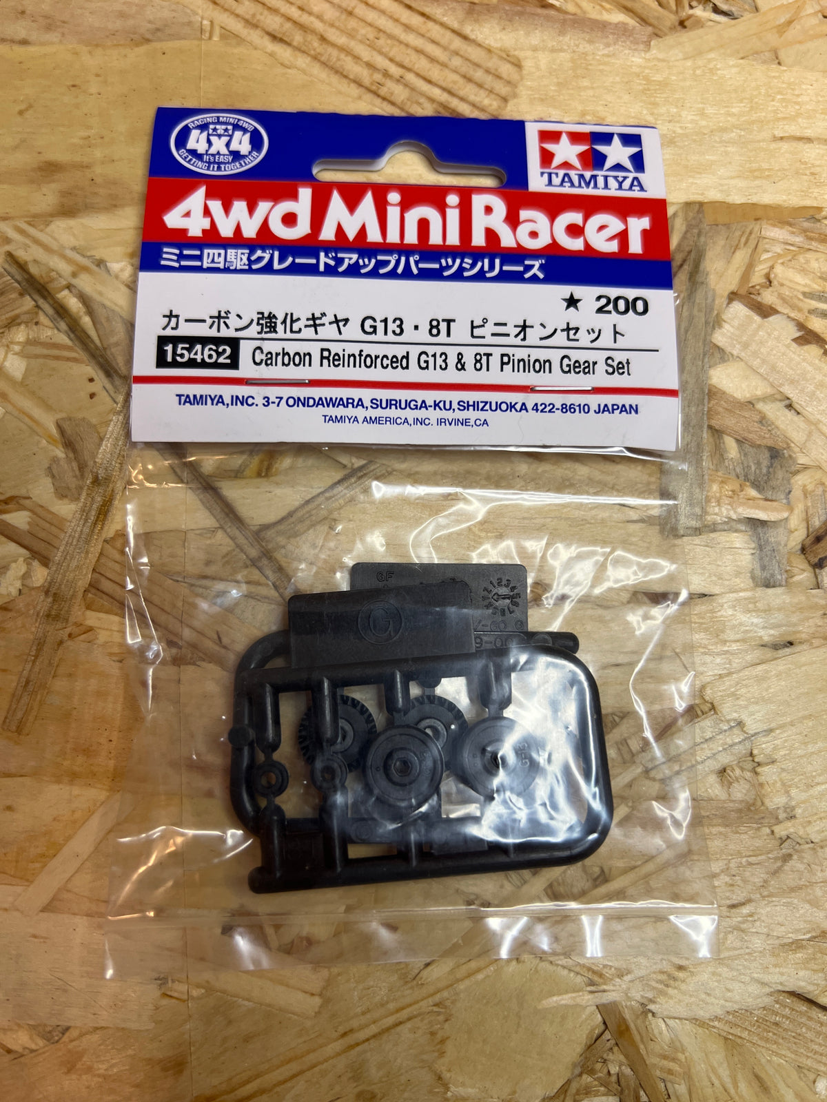 Tamiya 15462 – Ingranaggi Q13 Neri con Pignone 8T Rinforzato – Mini 4WD