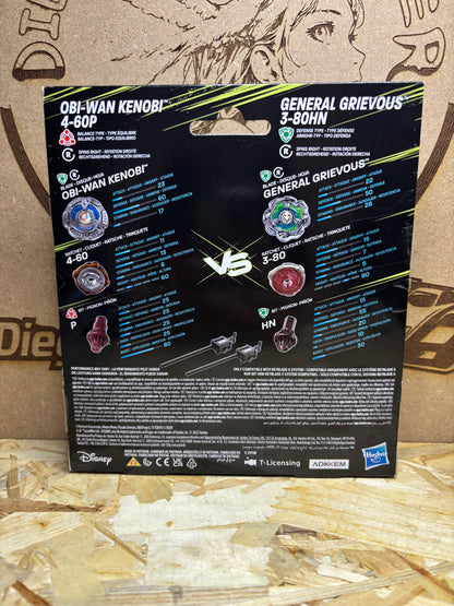 Beyblade X Star Wars Obi-Wan Kenobi & General Grievous BX-00 Set Takara Tomy 41626