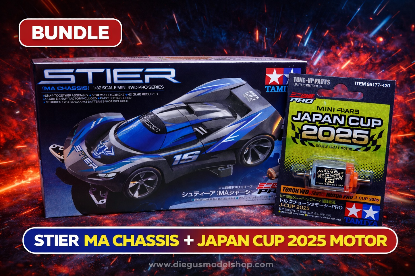 Slyther Mini 4WD PRO MA Chassis TA18660 più motore japancup2025