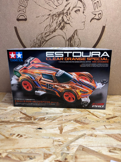 Tamiya Estoura Clear Orange Special – Mini 4WD PRO – MA Chassis 95691