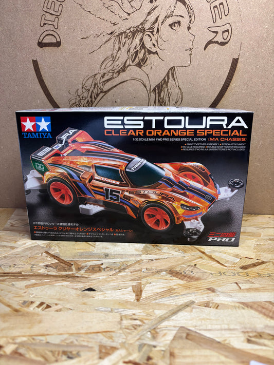 Tamiya Estoura Clear Orange Special – Mini 4WD PRO – MA Chassis 95691