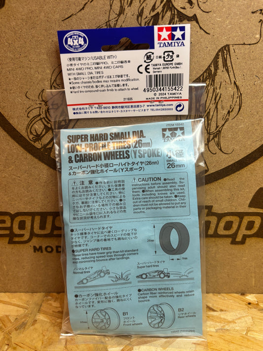 Super Hard Large Diameter Low Profile Tires Mini 4WD Tamiya 15542