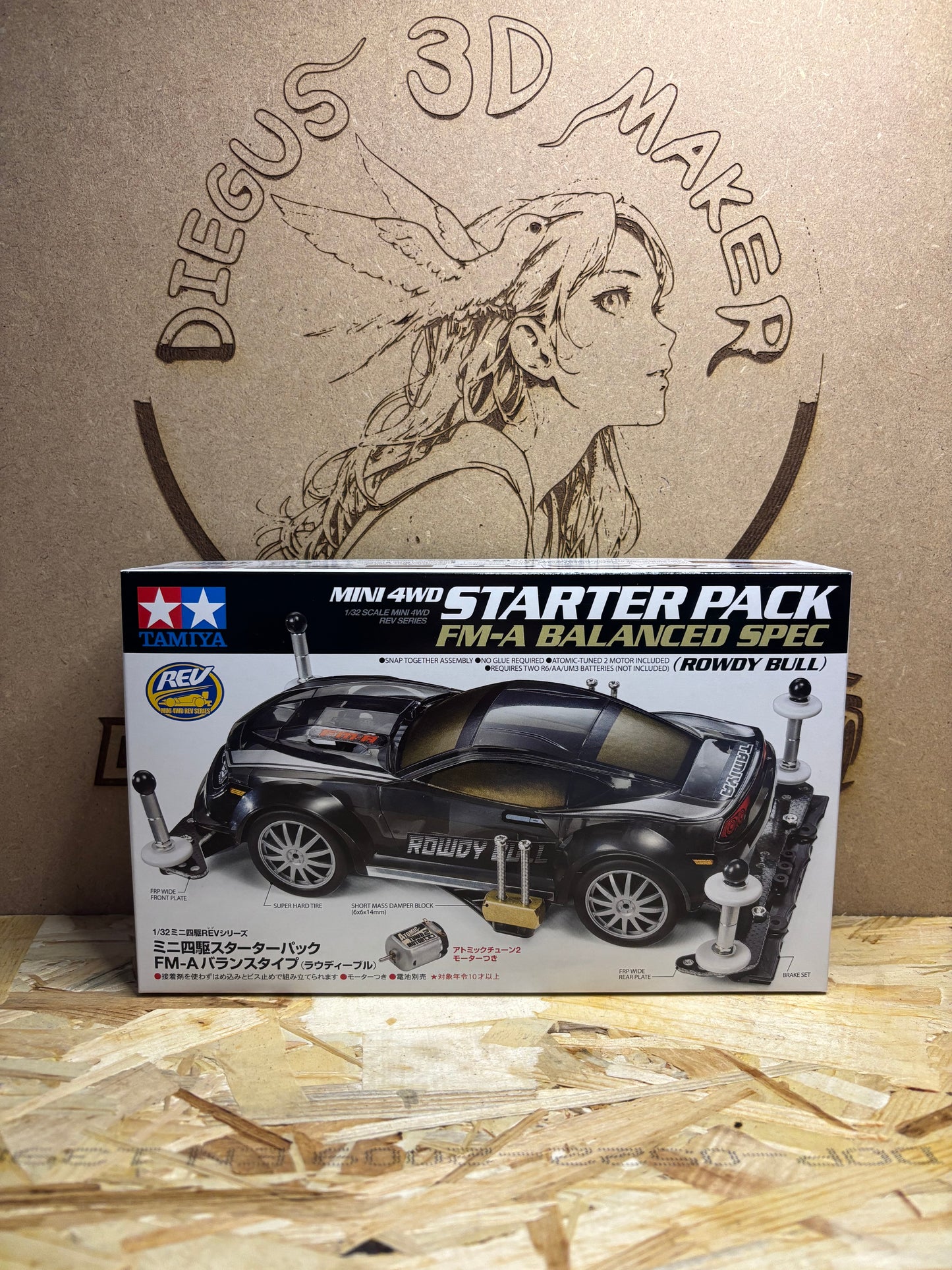 Tamiya Mini 4WD Starter Pack FM-A Balanced Spec (Rowdy Bull) TA18710