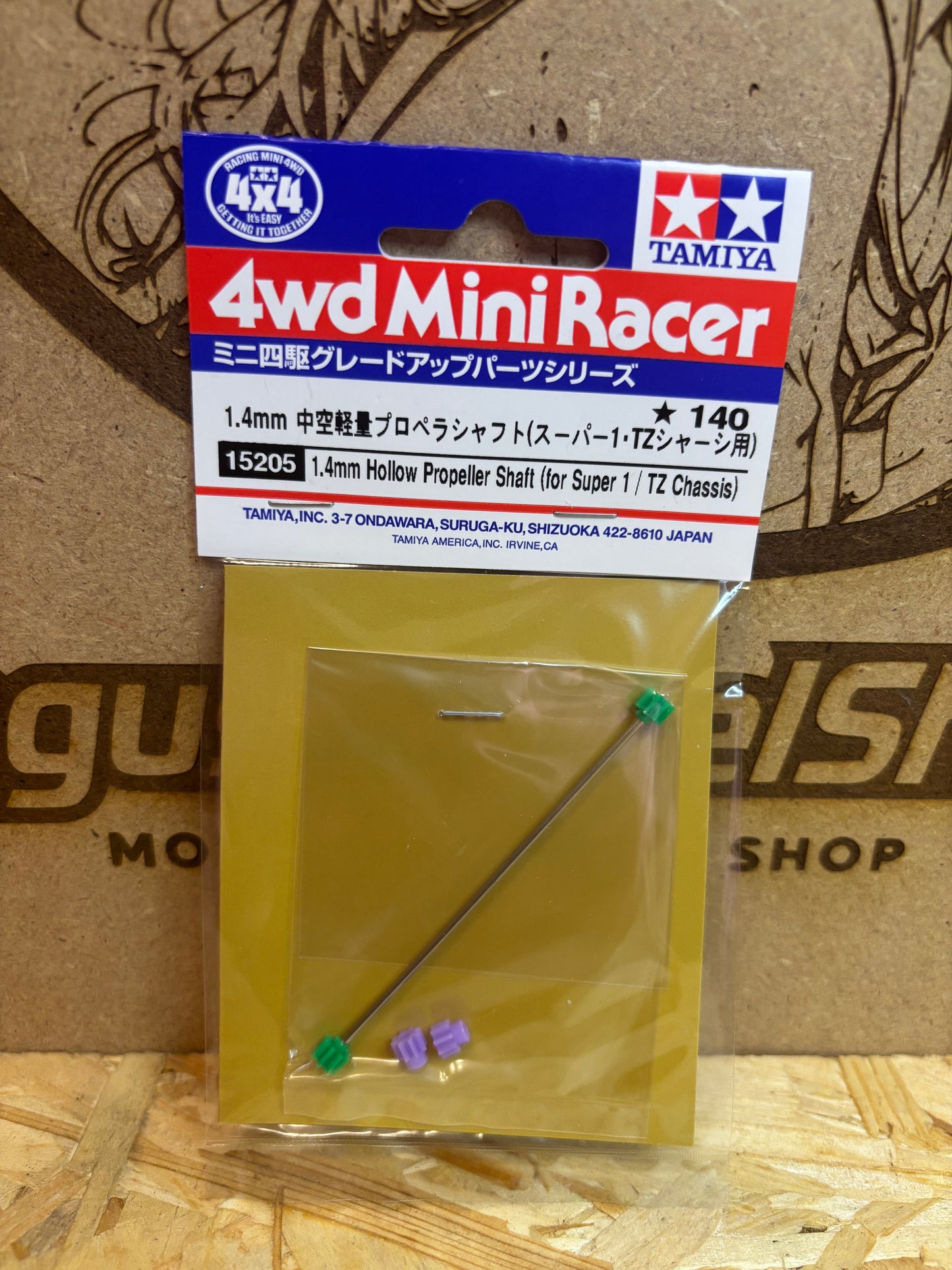 Tamiya 15205 1.4mm Hollow Propeller Shaft Super 1 TZ Chassis Mini 4WD