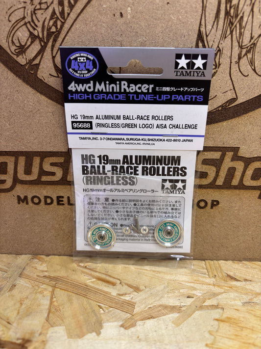 Tamiya HG 19mm Aluminum Ball-Race Rollers Ringless Asia Challenge 95688