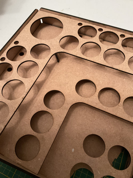 Portacolori Tamiya – 25 Posti + Portapennelli + Porta Bicchiere – MDF