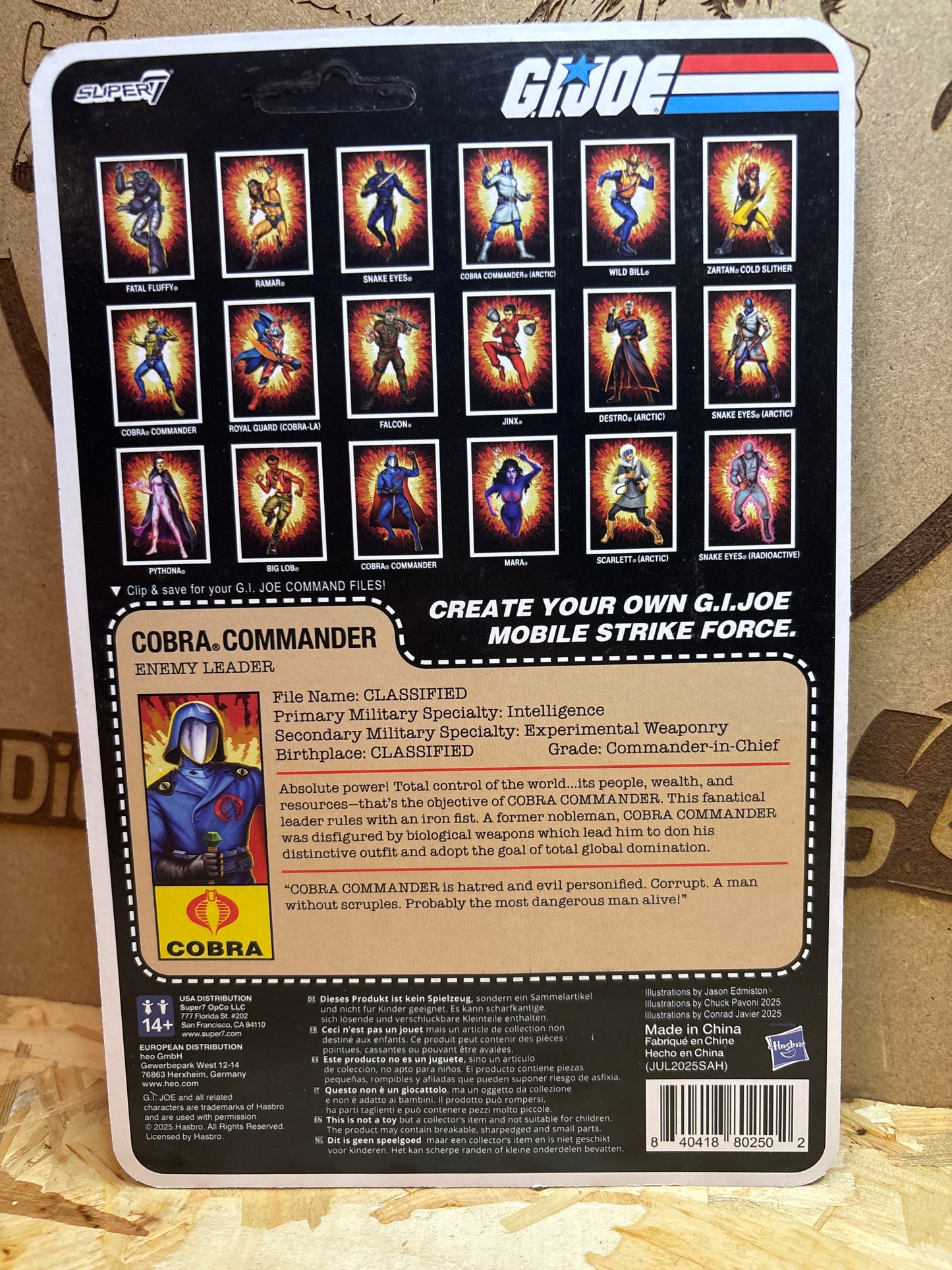 G.I. Joe ReAction Cobra Commander Enemy Leader Figure 2502
