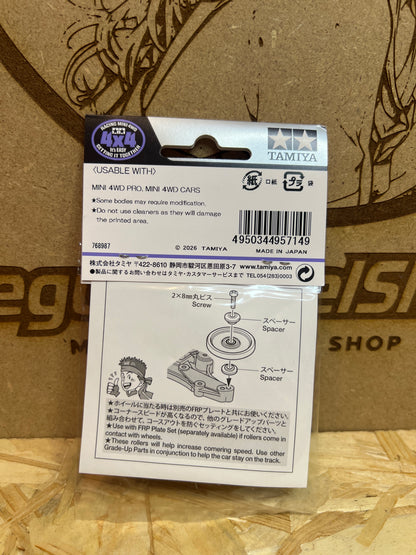 Tamiya 95714 – Rotelle Alluminio 19 mm Nere/Viola – Mini 4WD