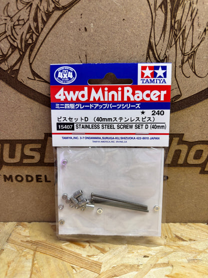 Tamiya Stainless Steel Screw Set D 40mm Mini 4WD 15407
