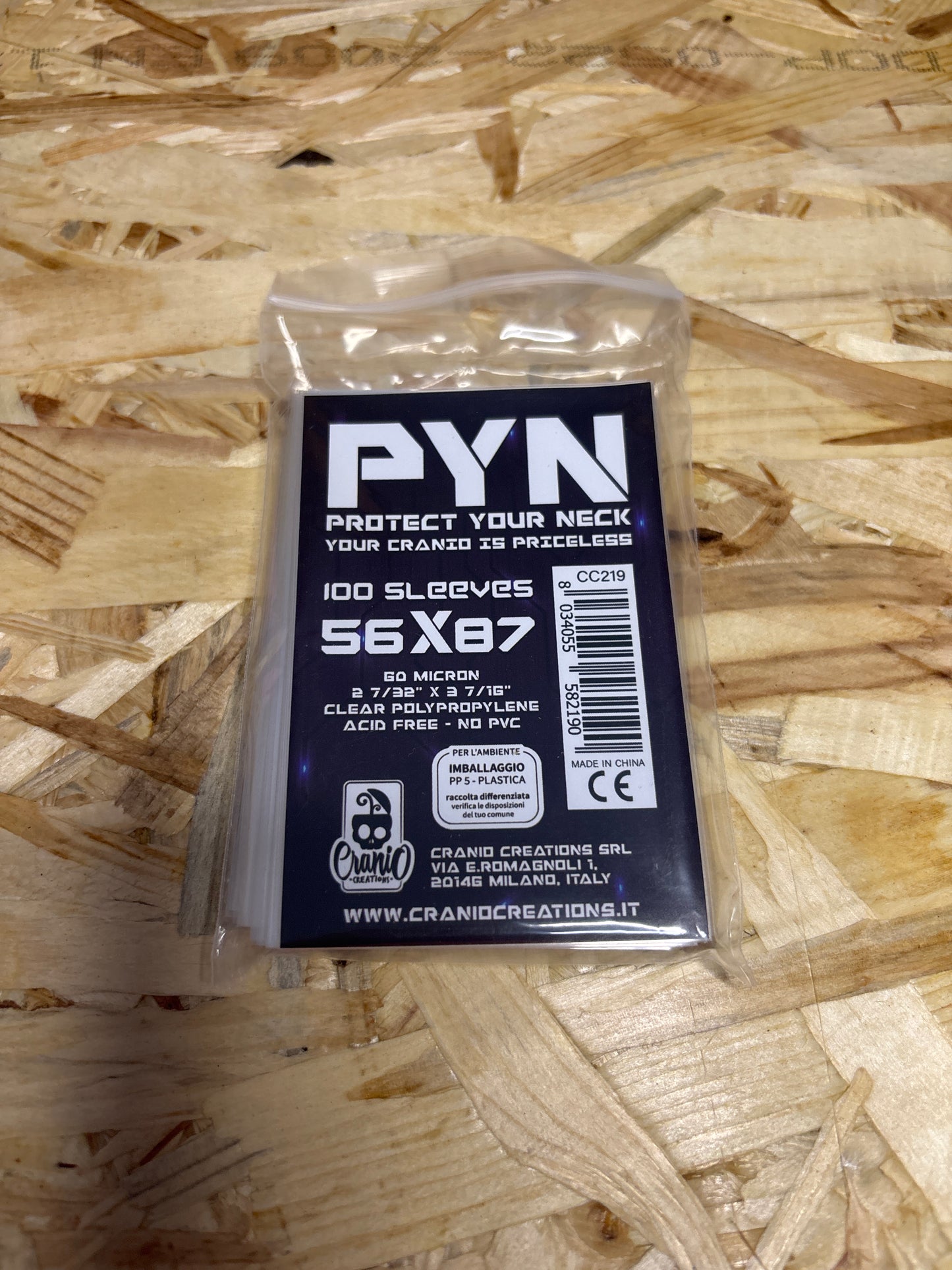 Bustine Protettive PYN 56x87 mm – 100 Sleeves Standard Size