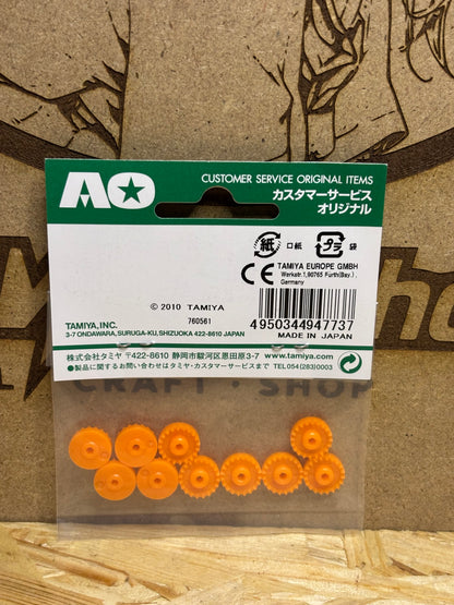 Tamiya 8T Pinion Gear Orange (10pz) – Mini 4WD AO Parts TA 94773