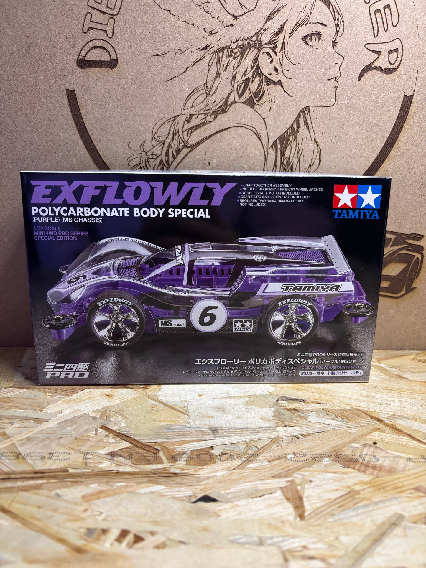 Tamiya Mini 4WD Exflowly Polycarbonate Body Special 1/32 MS Chassis Cod.95571