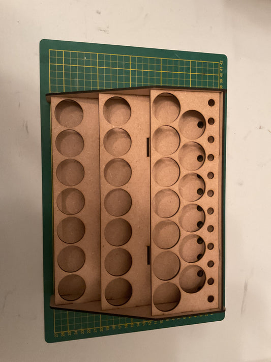 Portacolori Tamiya – MDF 3 mm – 26 Posti