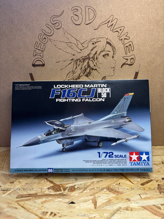 Tamiya F-16CJ Fighting Falcon Block 50 1:72 – Kit di montaggio aereo militare 60786