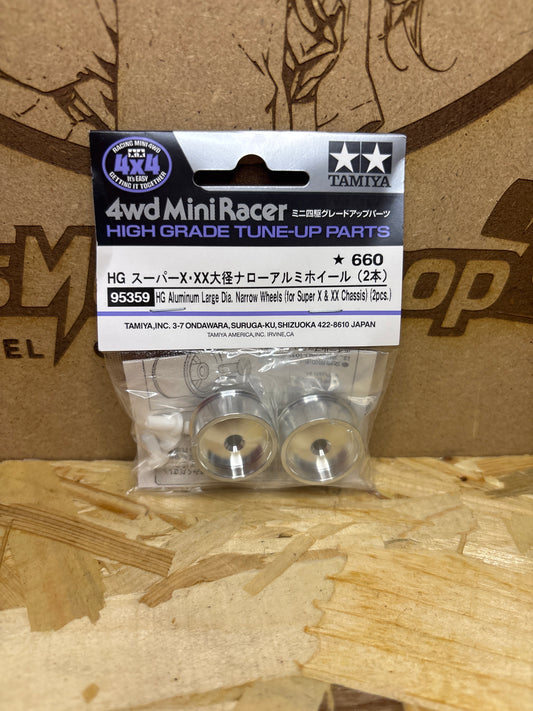 Tamiya HG Aluminum Large Dia. Narrow Wheels Super X/XX – Cod. 95359