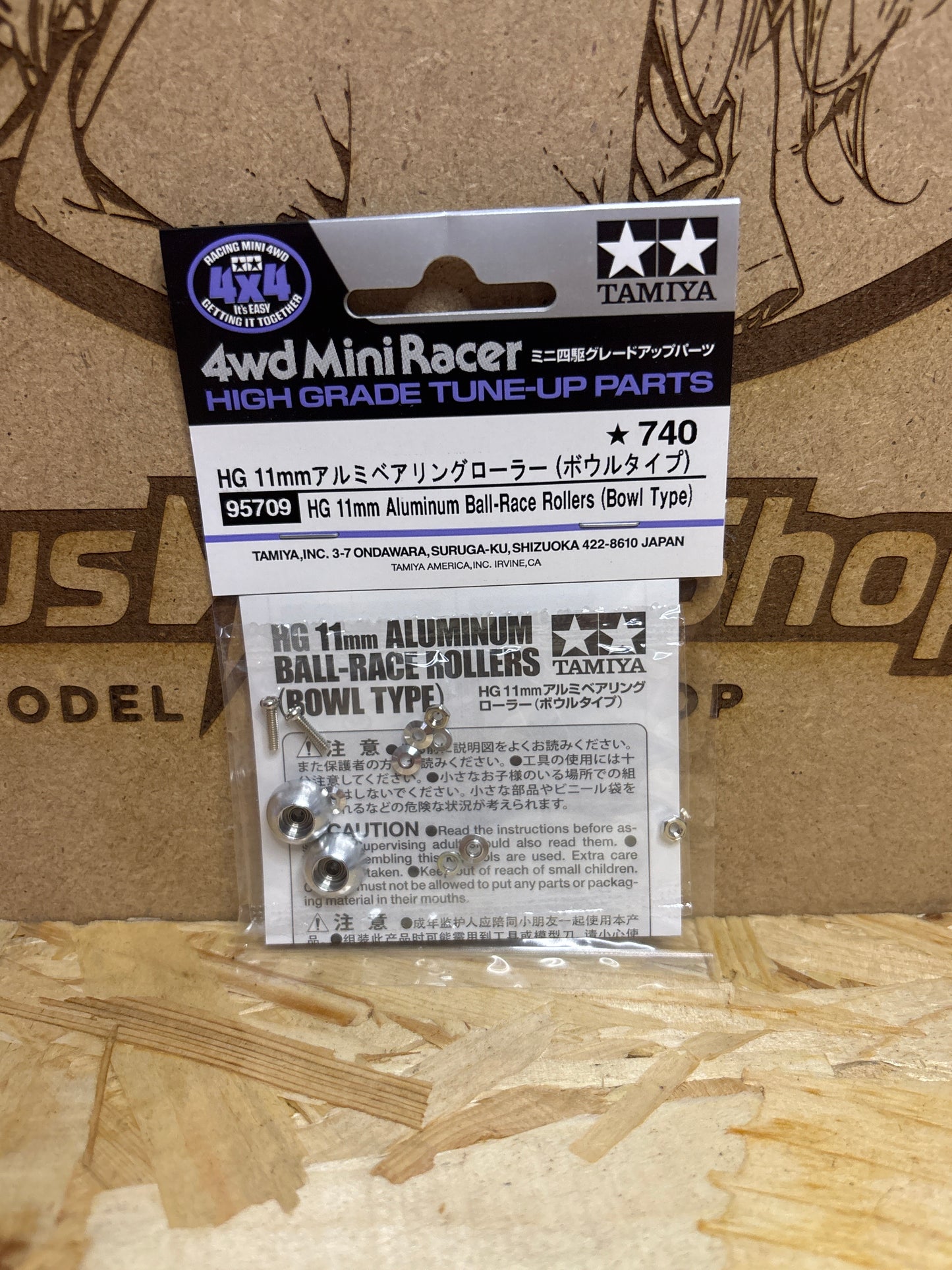 Tamiya HG 11mm Aluminum Ball-Race Rollers Bowl Type 95709 Mini 4WD