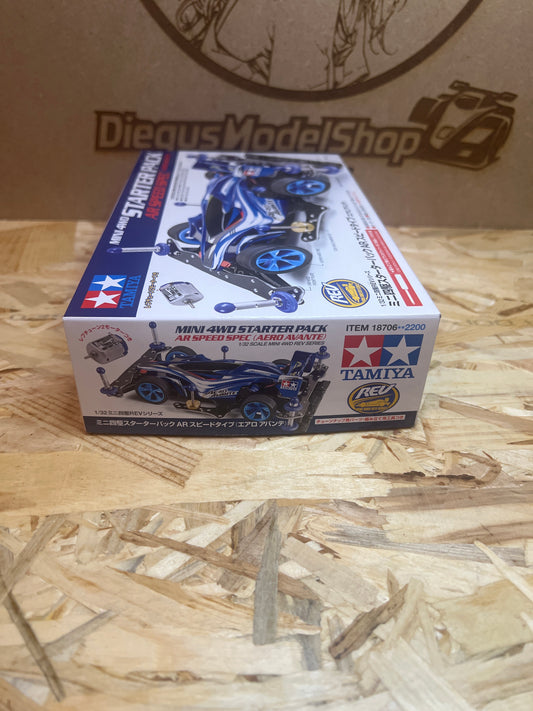 Tamiya Mini 4WD Starter Pack AR Speed Spec (Aero Avante) – 18706