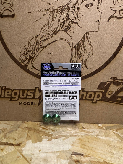 Tamiya HG 19mm Tapered Aluminum Rollers Green – Mini 4WD TA 95609