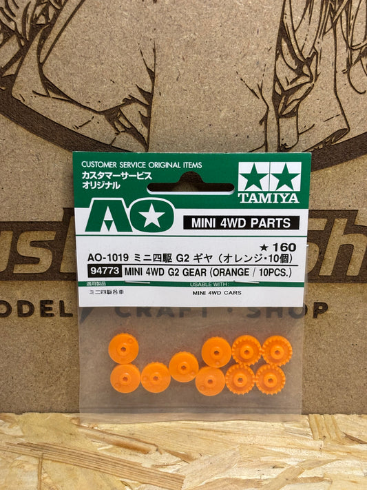 Tamiya 8T Pinion Gear Orange (10pz) – Mini 4WD AO Parts TA 94773