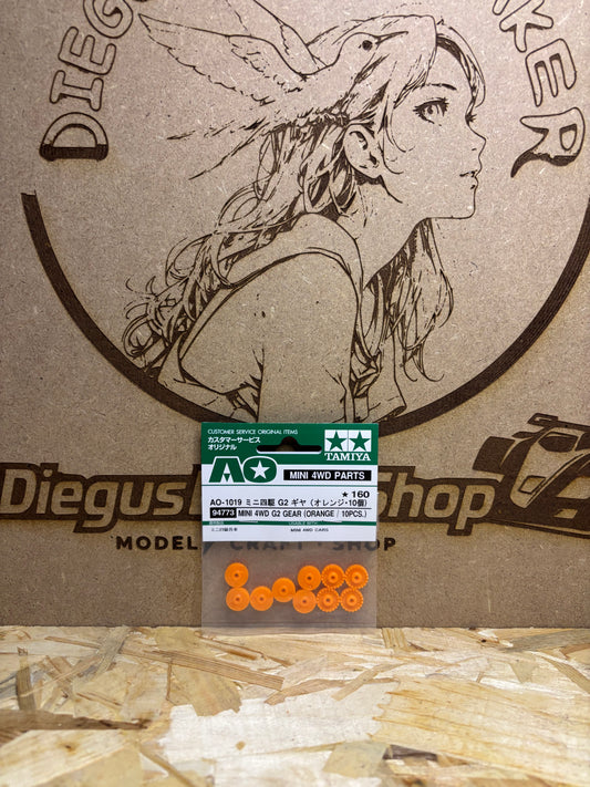 Tamiya 8T Pinion Gear Orange (10pz) – Mini 4WD AO Parts TA 94773