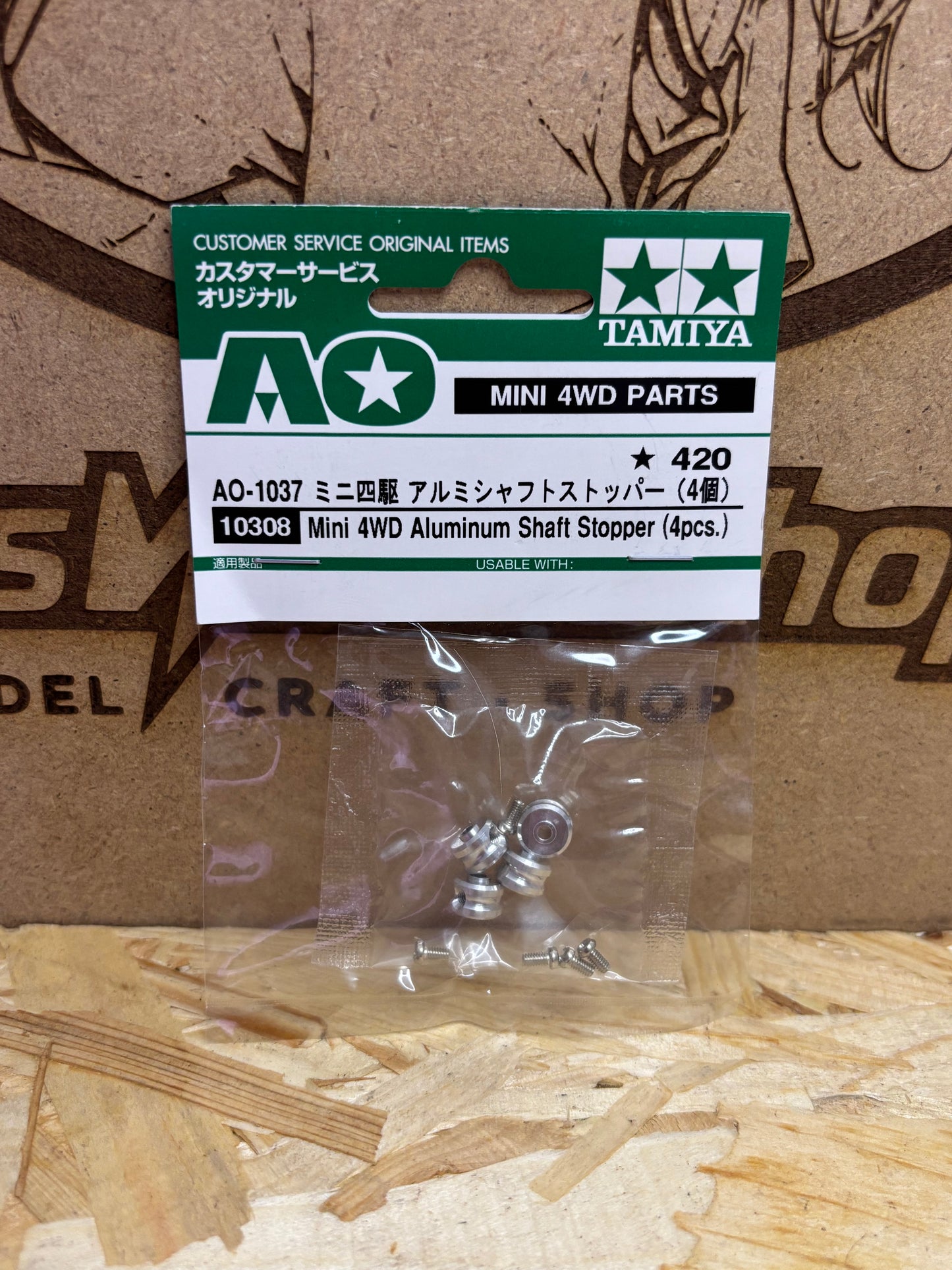 Tamiya Mini 4WD Aluminum Shaft Stopper Set 4pz AO-1037 10308