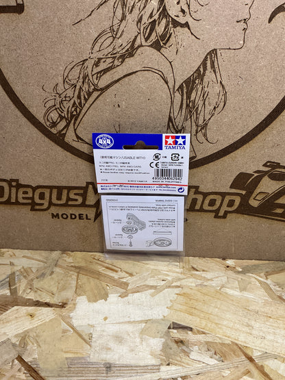 Tamiya 15449 17mm Aluminum Rollers con Anello in Plastica – Mini 4WD