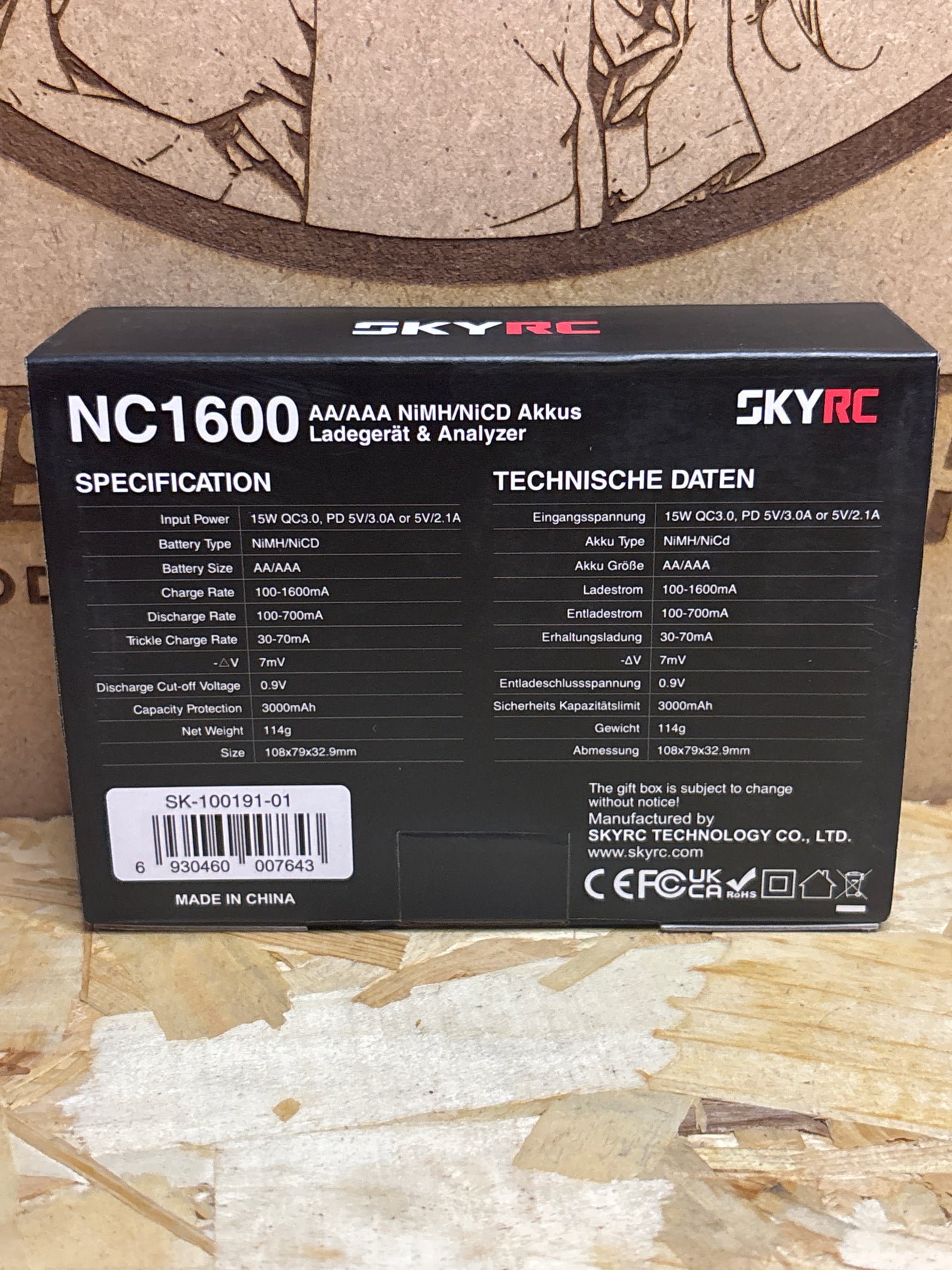 SkyRC NC1600 AA/AAA NiMH/NiCD Battery Charger & Analyzer – Cod. NC1600