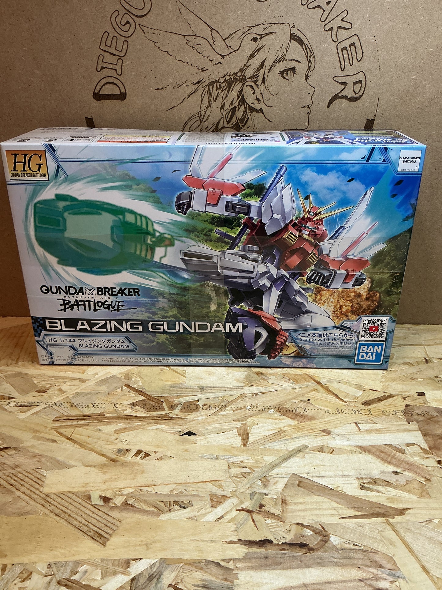 Bandai HG Blazing Gundam 1/144 Gunpla Model Kit Gundam Breaker Battlogue