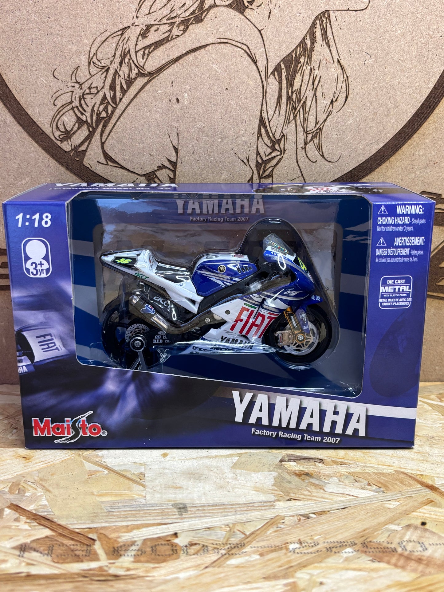 Yamaha YZR-M1 Factory Racing Team 2007 #46 – Scala 1:18 – Maisto
