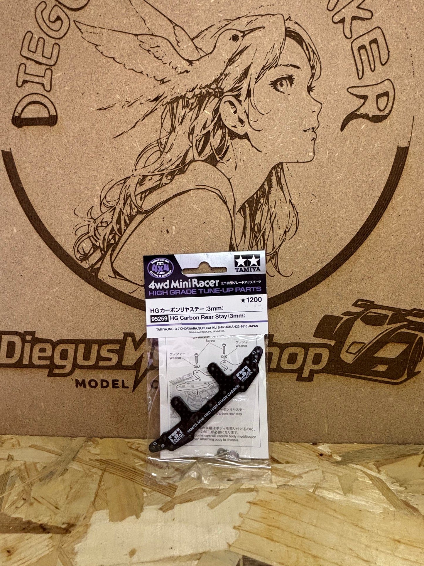 TA 95259 Supporto Posteriore Carbonio 3 mm – Mini 4WD