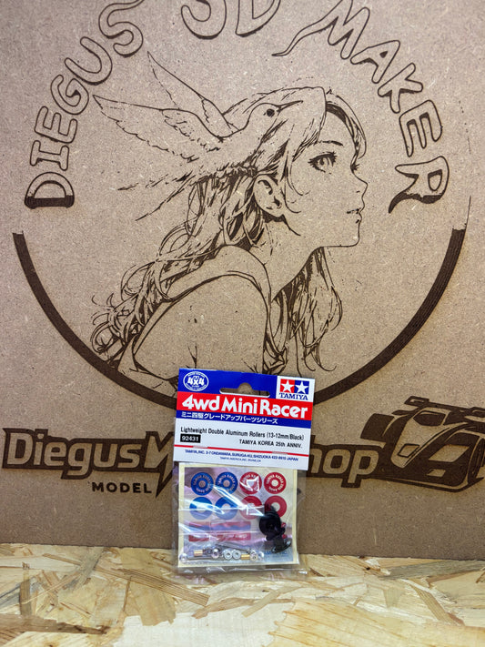 Tamiya 92431 – Lightweight Double Aluminum Rollers (13-12 mm) – Mini 4WD