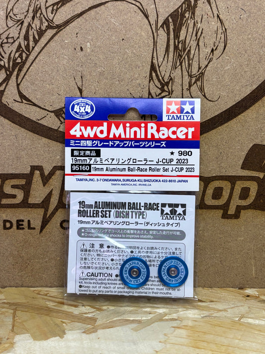 Tamiya 95160 – 19 mm Aluminum Ball-Race Roller Set (Japan Cup 2023) – Mini 4WD