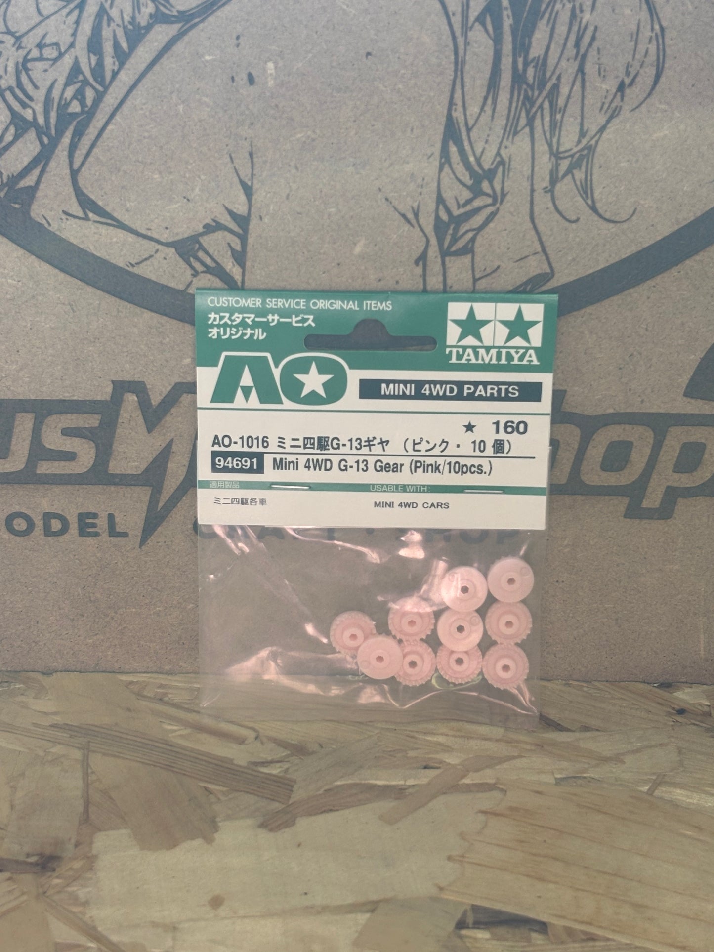 Tamiya 94691 – G-13 Gear Rosa (10 pezzi) – Mini 4WD Accessorio