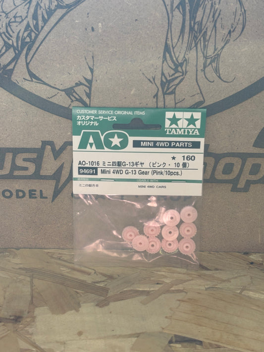 Tamiya 94691 – G-13 Gear Rosa (10 pezzi) – Mini 4WD Accessorio