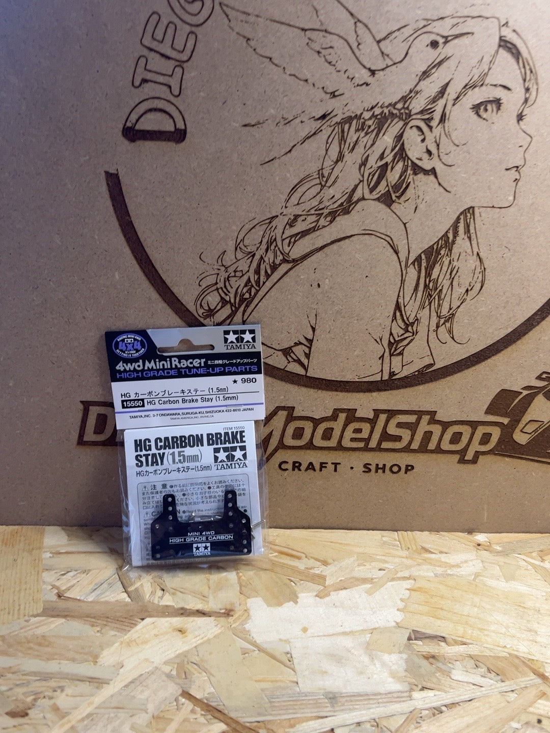 Tamiya 15550 – HG Carbon Brake Stay 1,5 mm Mini 4WD