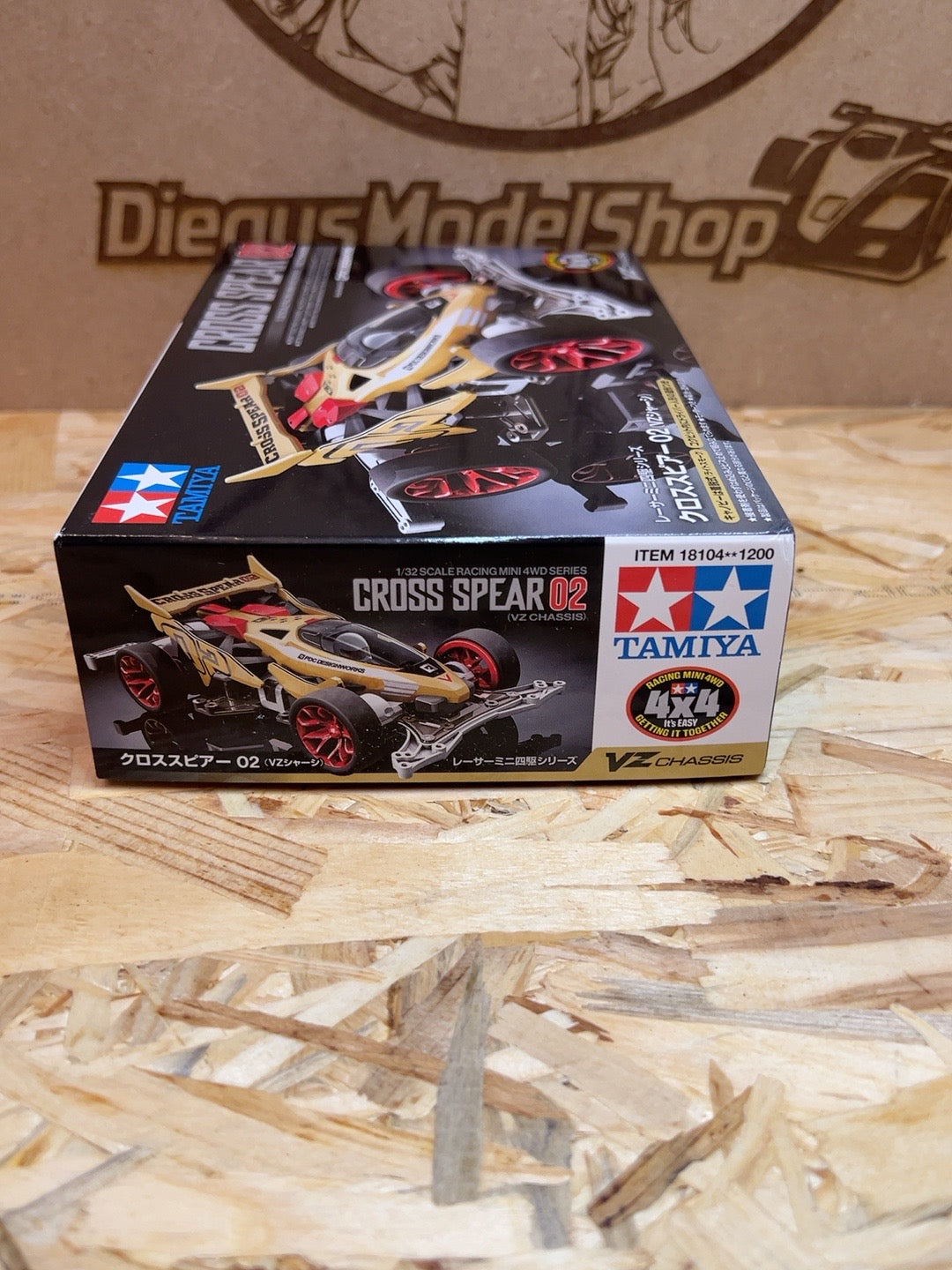 Tamiya Cross Spear 02 VZ 18104 vista laterale confezione