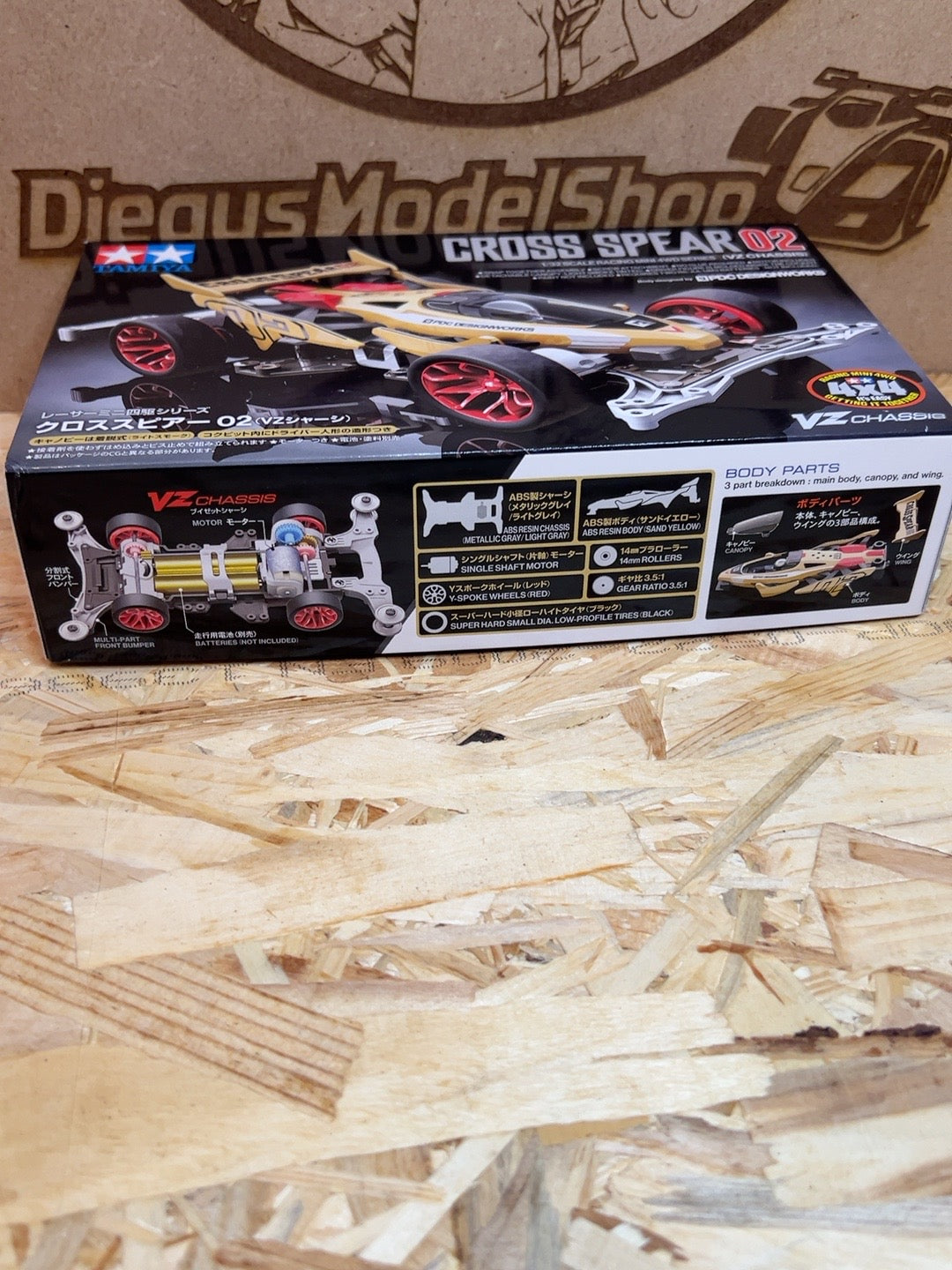 Tamiya Cross Spear 02 VZ 18104 dettagli telaio e componenti