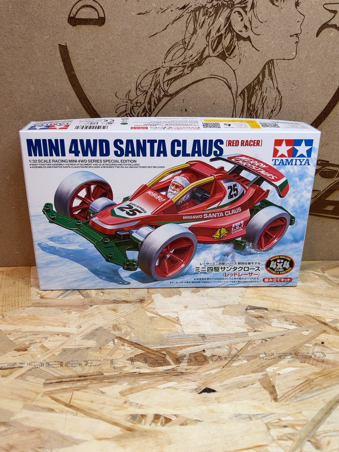 Tamiya 95698 Mini 4WD Santa Claus Red Racer confezione frontale